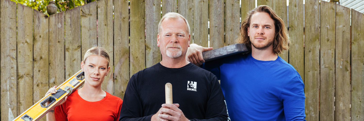 Contractor Mike Holmes and His Kids Michael Holmes, Jr. and Sherry ...